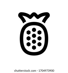 Pineapple Icon on white background
