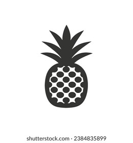 Pineapple Icon on White Background - Simple Vector Illustration