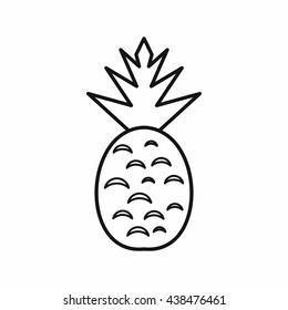 Pineapple icon, outline style