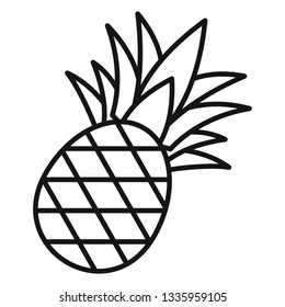 Pineapple icon. Outline pineapple vector icon for web design isolated on white background