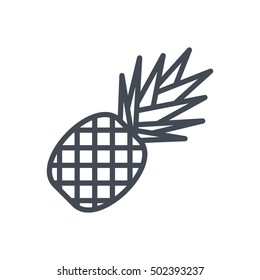 Pineapple Icon Outlined Food Fruits