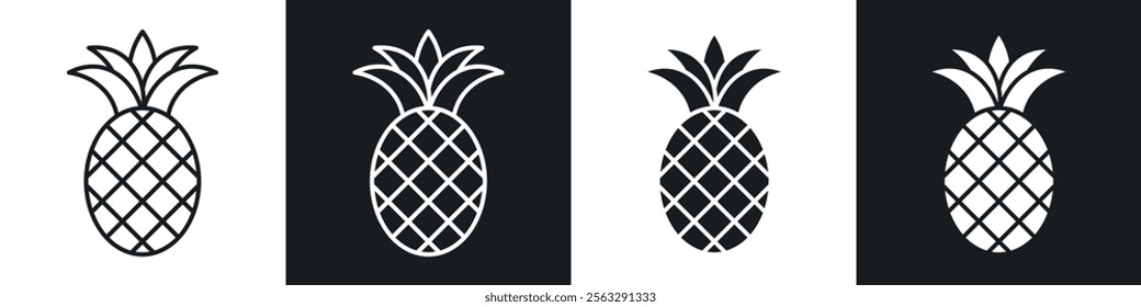 Pineapple icon pack for app and website ui designs.