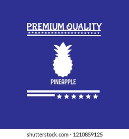 pineapple icon. premium quality package label. vintage stamp. designed for pineapple products