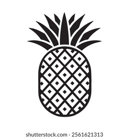 pineapple icon set. pineapple fruit icon for graphic designs. vector eps illustration on a white background.