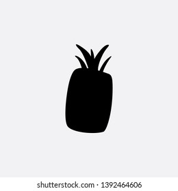 pineapple icon sign signifier vector
