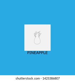 pineapple icon sign signifier vector