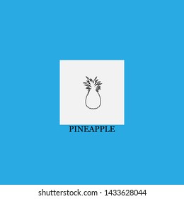 pineapple icon sign signifier vector