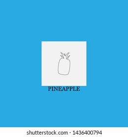 pineapple icon sign signifier vector