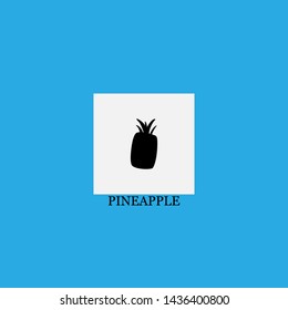 pineapple icon sign signifier vector