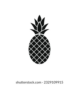 Pineapple icon silhouette vector design
