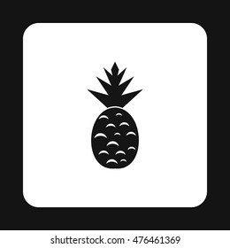 Pineapple icon in simple style isolated on white background. Fruit symbol