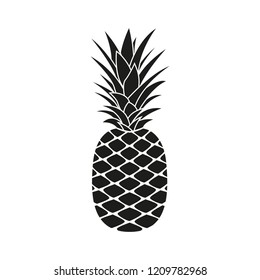 Pineapple icon. Summer and Tropical fruit logo. Vector illustration.