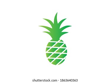 Icono de piña. Diseño del logotipo de frutas tropicales y de verano.