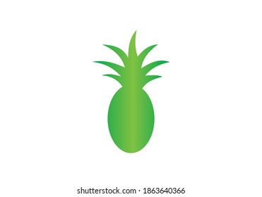 Pineapple icon. Summer and Tropical fruit logo design.