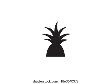 Pineapple icon. Summer and Tropical fruit logo design.