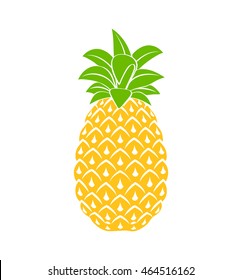 Pineapple icon symbol design vector illustration. Tropic fruit.