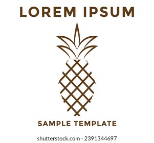 pineapple icon or symbol in the form of an eps 10 vector file.