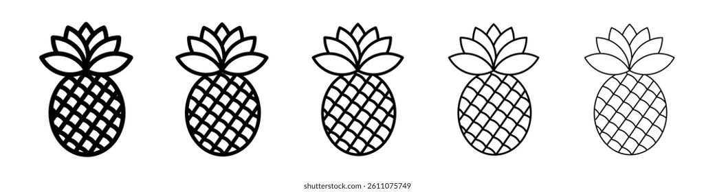 Pineapple icon Symbol mark in Outline style