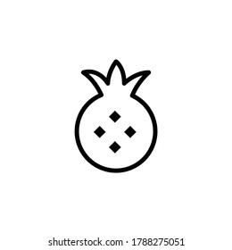 Pineapple icon thin black line