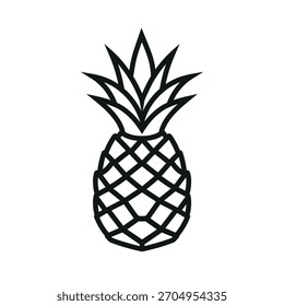 pineapple icon in trendy flat design