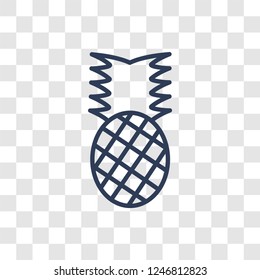 Pineapple icon. Trendy linear Pineapple logo concept on transparent background from Fruits and vegetables collection