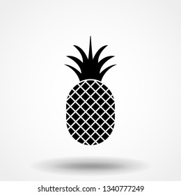Pineapple Icon. Trendy Tropical Element. Vector Graphics. Isolated.