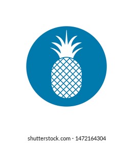 Pineapple Icon. Trendy Tropical Element. Vector Graphics. Isolated.