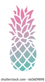 Pineapple Icon. Trendy Tropical Element. Vector Graphics. Isolated.