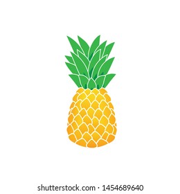  Pineapple icon. Tropical exotic fruit. Vector illustration.