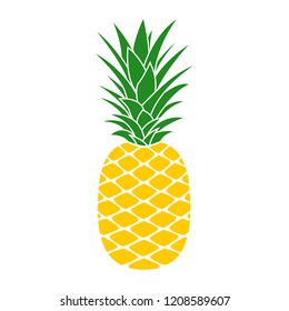 Pineapple icon. Tropical fruit. Ananas print. Vector illustration.