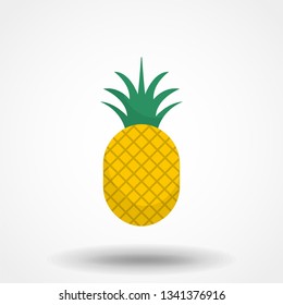 Pineapple icon for t-shirt print and other uses. Trendy Tropical Element. Vector Graphics. Isolated.