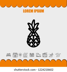 pineapple icon vector