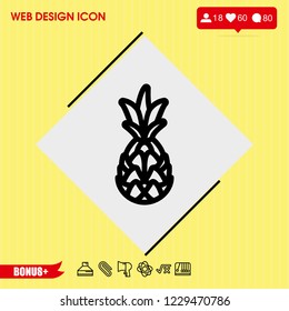 pineapple icon vector