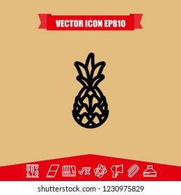 pineapple icon vector