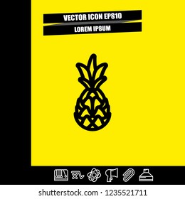 pineapple icon vector