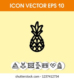 pineapple icon vector