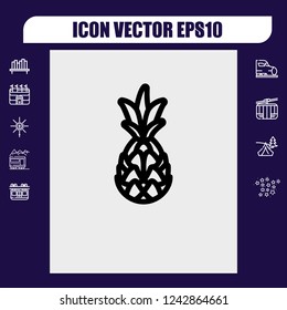 pineapple icon vector