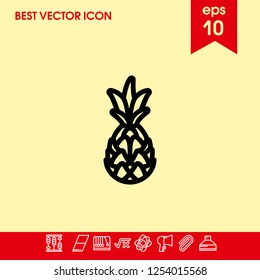 pineapple icon vector