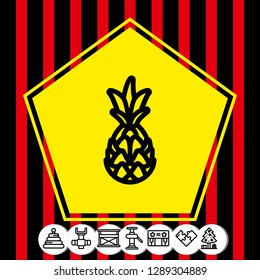 pineapple icon vector