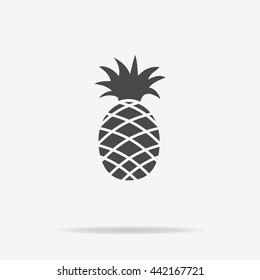 Pineapple icon. Vector concept illustration for design.