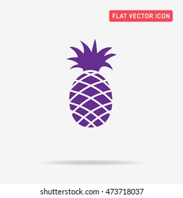 Pineapple icon. Vector concept illustration for design.