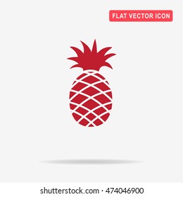 Pineapple icon. Vector concept illustration for design.