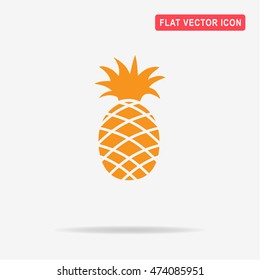 Pineapple icon. Vector concept illustration for design.