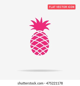 Pineapple icon. Vector concept illustration for design.