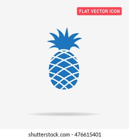 Pineapple icon. Vector concept illustration for design.