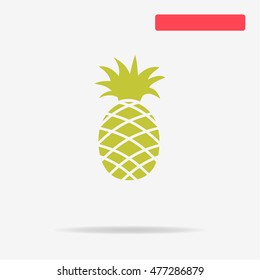 Pineapple icon. Vector concept illustration for design.