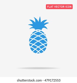 Pineapple icon. Vector concept illustration for design.