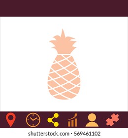 Pineapple  icon. Vector design. 