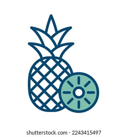 pineapple icon vector design template in white background