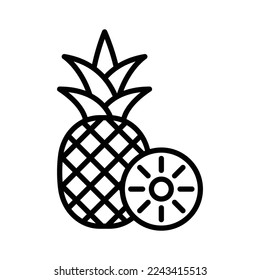 pineapple icon vector design template in white background